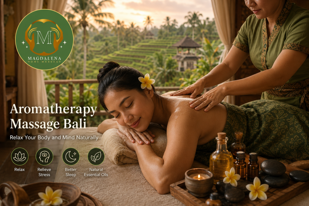 Professional Aromatherapy Massage Bali with natural essential oils at a private villa
