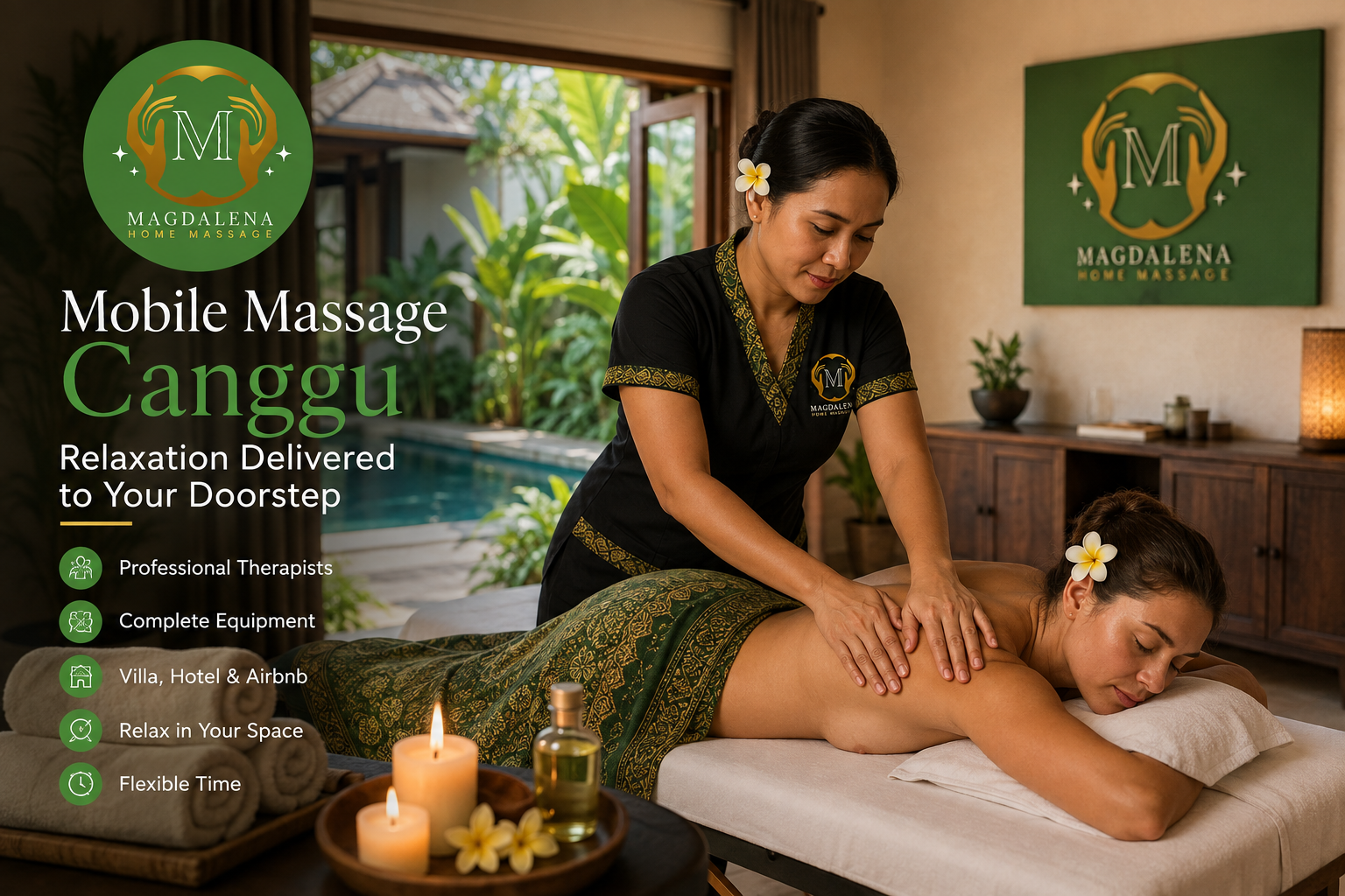 Mobile Massage Canggu providing relaxing home massage treatment at a private villa in Bali