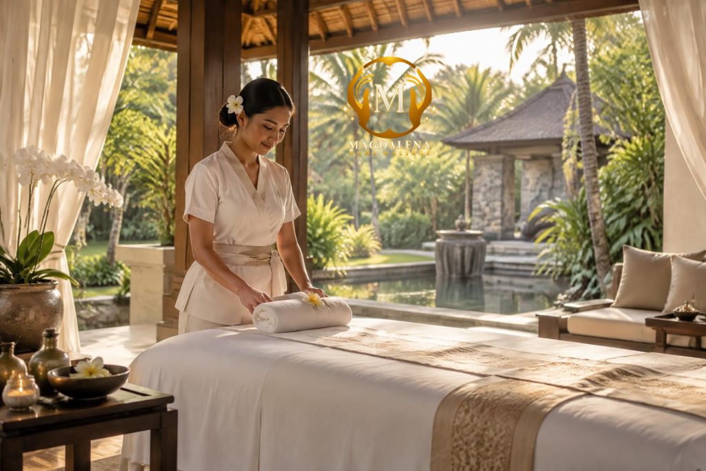 Massage Bali for Solo Travelers enjoying a private in room massage in Bali
